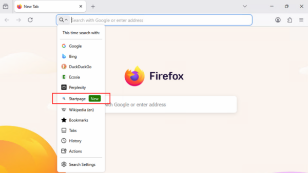 Firefox launches pilot to test Startpage as native search option following community feedback